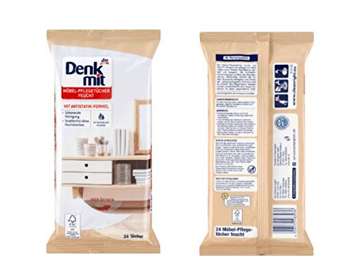 Denkmit Feuchte Möbelpflege-Tücher, 1 Packung mit 24 Stück 1 x 24 St