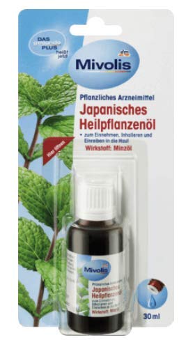Mivolis Japanisches Heilpflanzenöl - Japanisches Heilöl - Zum Einnehmen, Inhalieren und Einreiben in die Haut 30 ml