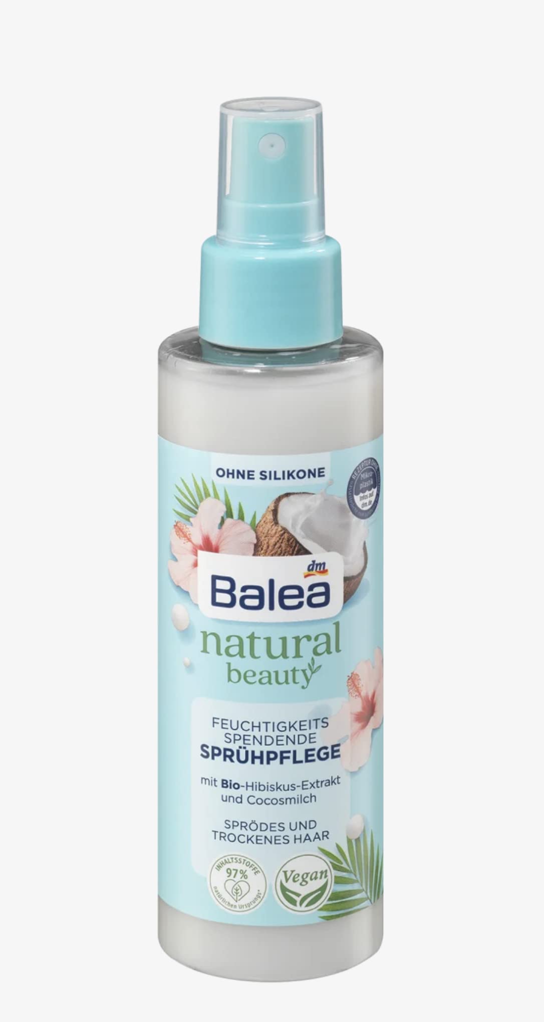 Balea Natural Beauty - Sprühpflege Feuchtigkeit- 1 x 150 ml - vegan