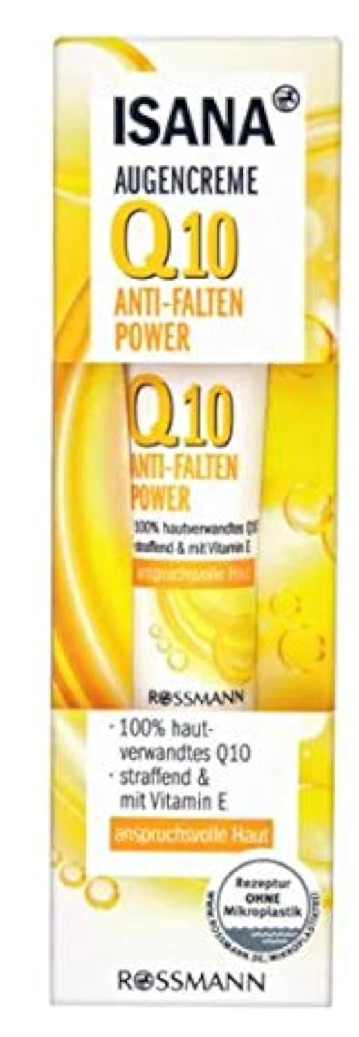 Augencreme mit Q10 Anti Falten Power - Mit Vitamin E - Straffend - für anspruchsvolle Haut - 15 ML