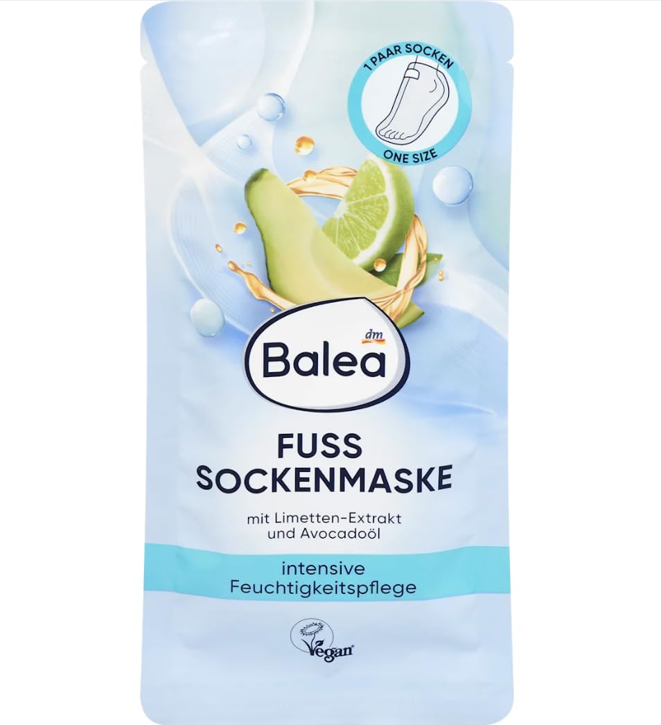 Balea - Fuss Socken Maske - mit Limette-Extrakt und Avocadoöl