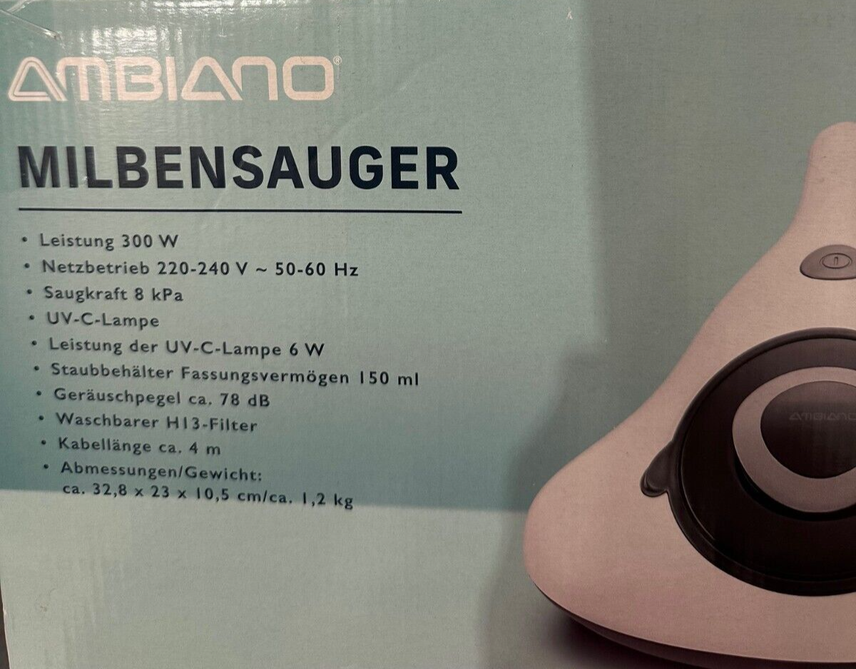 AMBIANO Milbensauger, 300W, mit UV-C Licht, Neu&OVP