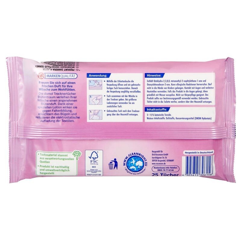 Domol Trocknertücher "Blütentraum", 1x25 Stück, neu&ovp