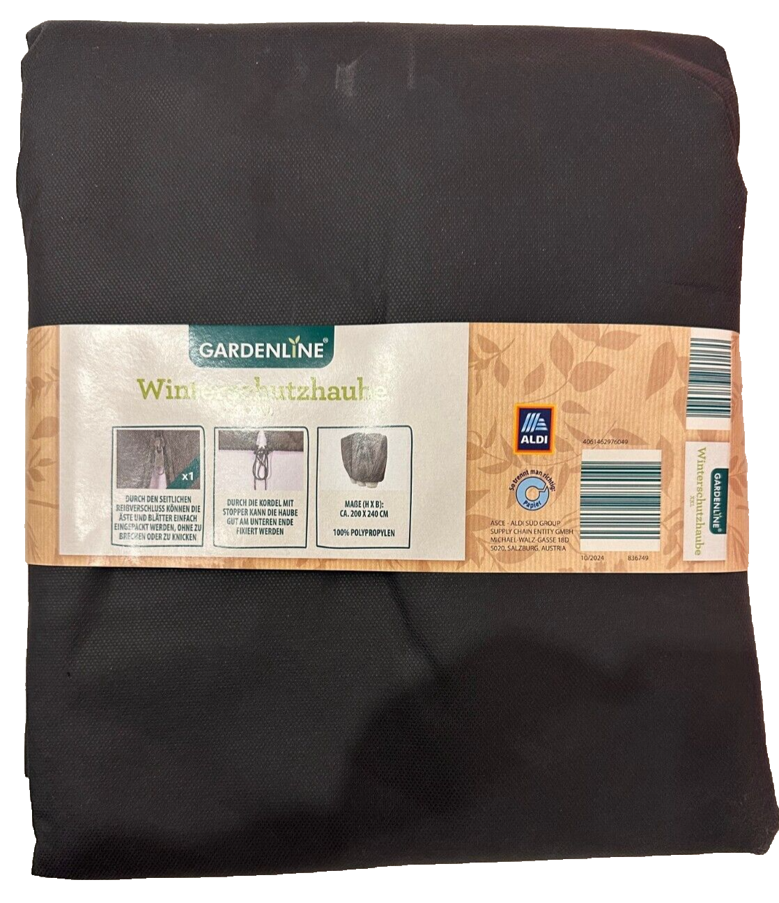 Gardenline Winterschutzhaube, Vlies mit Reißverschluss, neu, 200×240cm