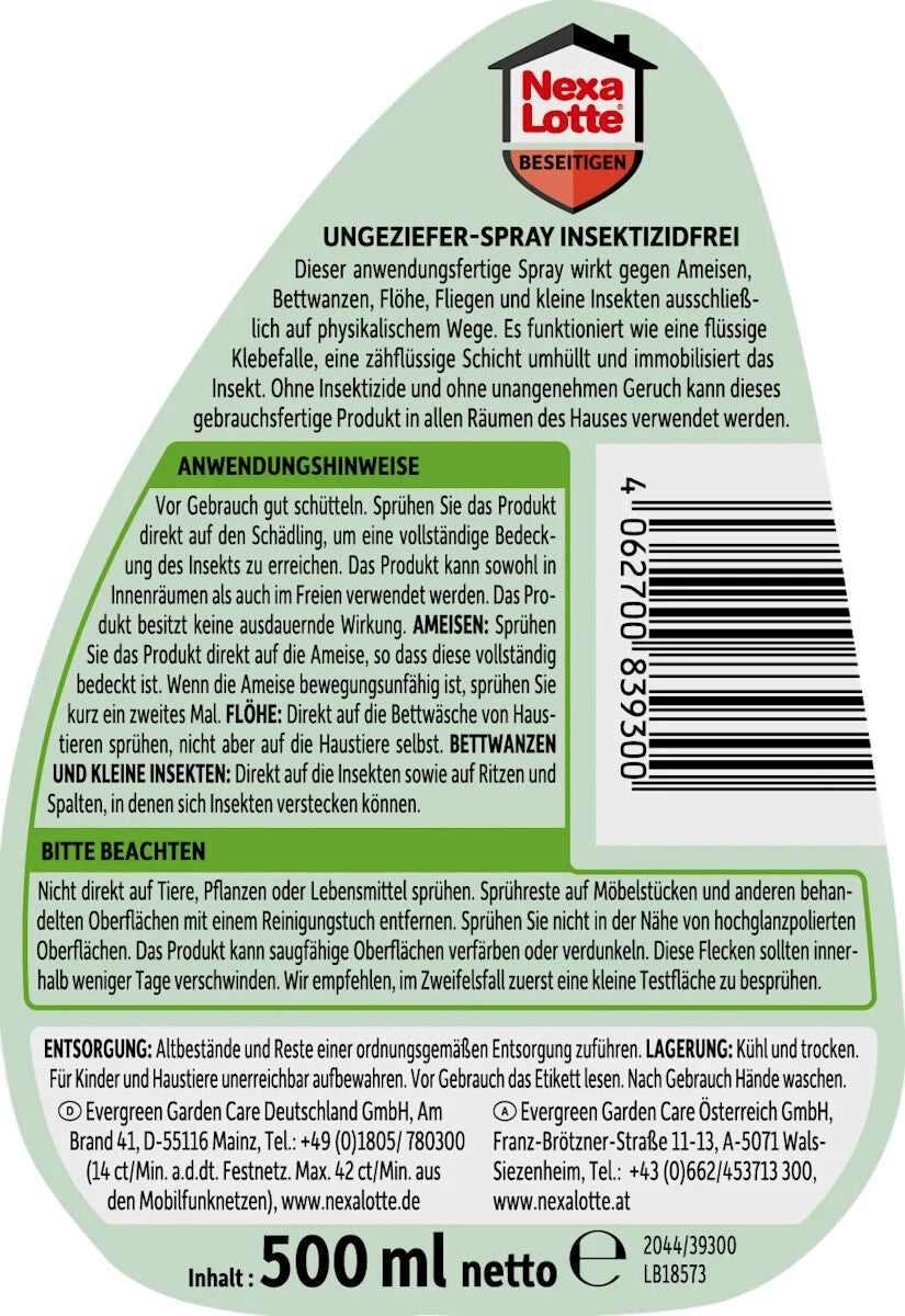 Nexa Lotte Ungezieferspray insektizidfrei, 1x500 ml, neu&ovp