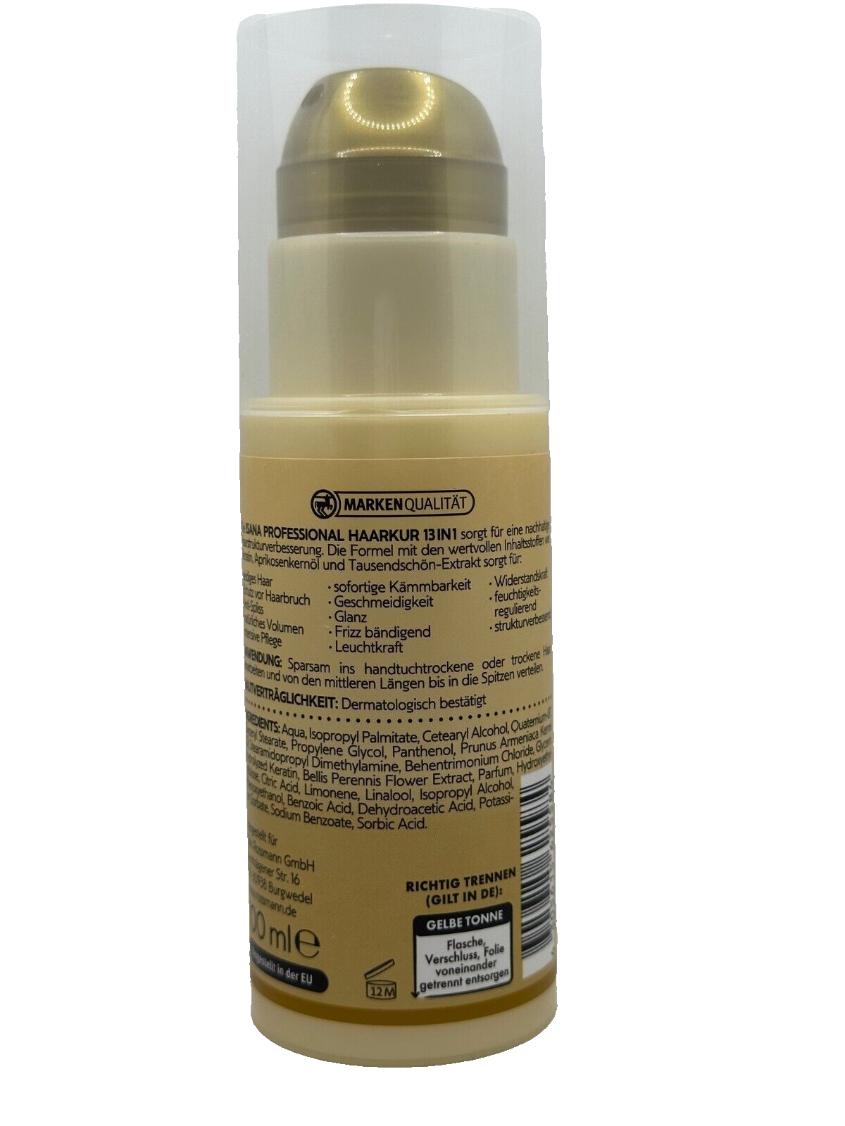 ISANA PROFESSIONAL Haarkur 13in1 Intensiv & Pflege, ohne Ausspülen, 100ml, Neu