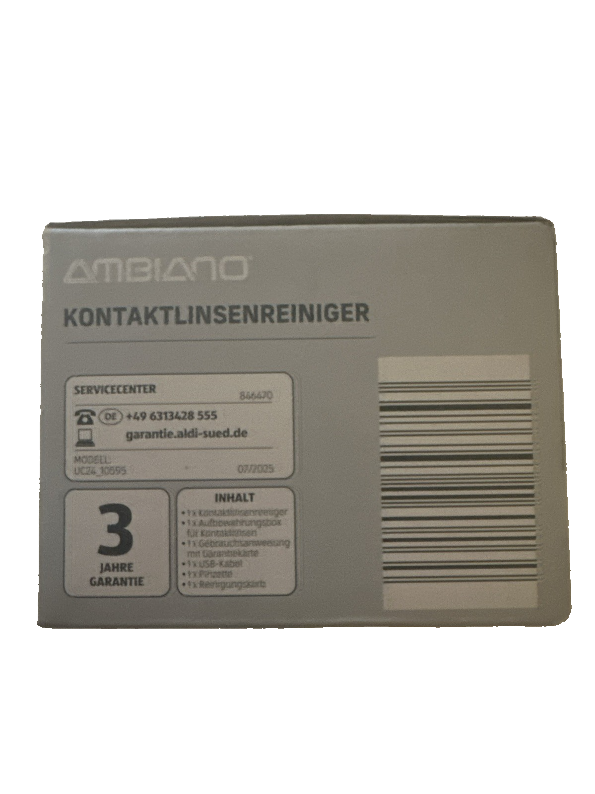 AMBIANO Kontaktlinsenreiniger mit Akku, Ultraschall- Reinigung, neu&ovp
