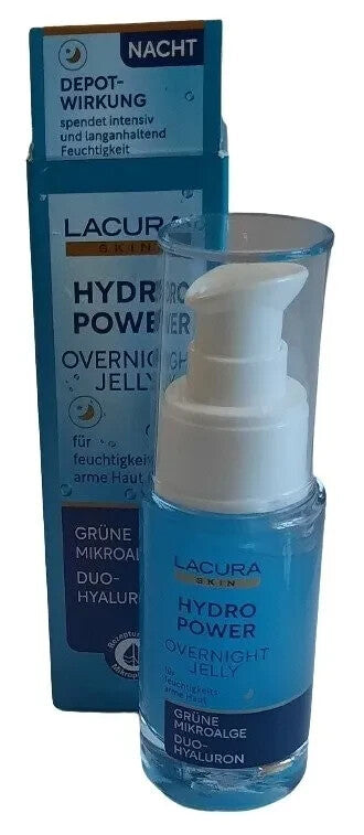 جيلي لاكورا سكين هيدرو باور الليلي، مع الطحالب الخضراء الدقيقة، 30 مل، جديد ومختوم