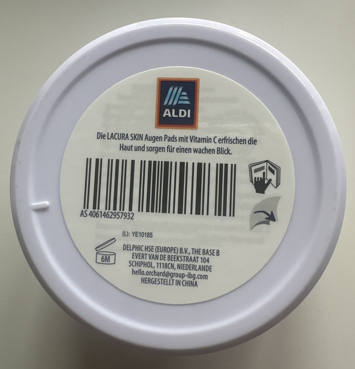 Lacura Skin hidrogela acu spilventiņi, C vitamīna svaiguma efekts. 1 x 60 spilventiņi, JAUNI