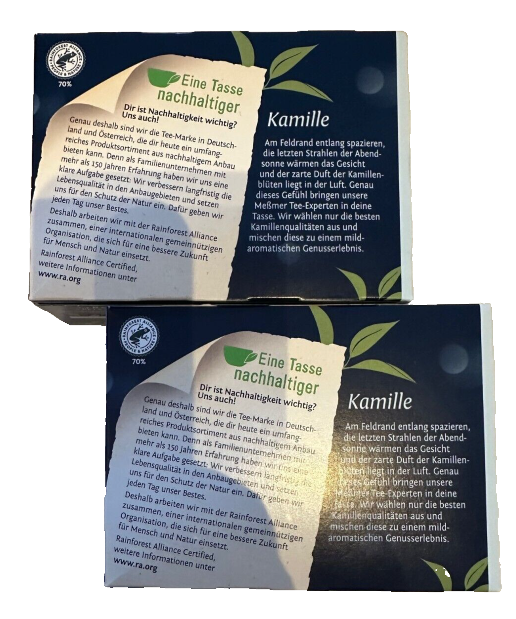 Meßmer Tee Kamille, 2x Großpackungen (2x50 Beutel), neu&ovp