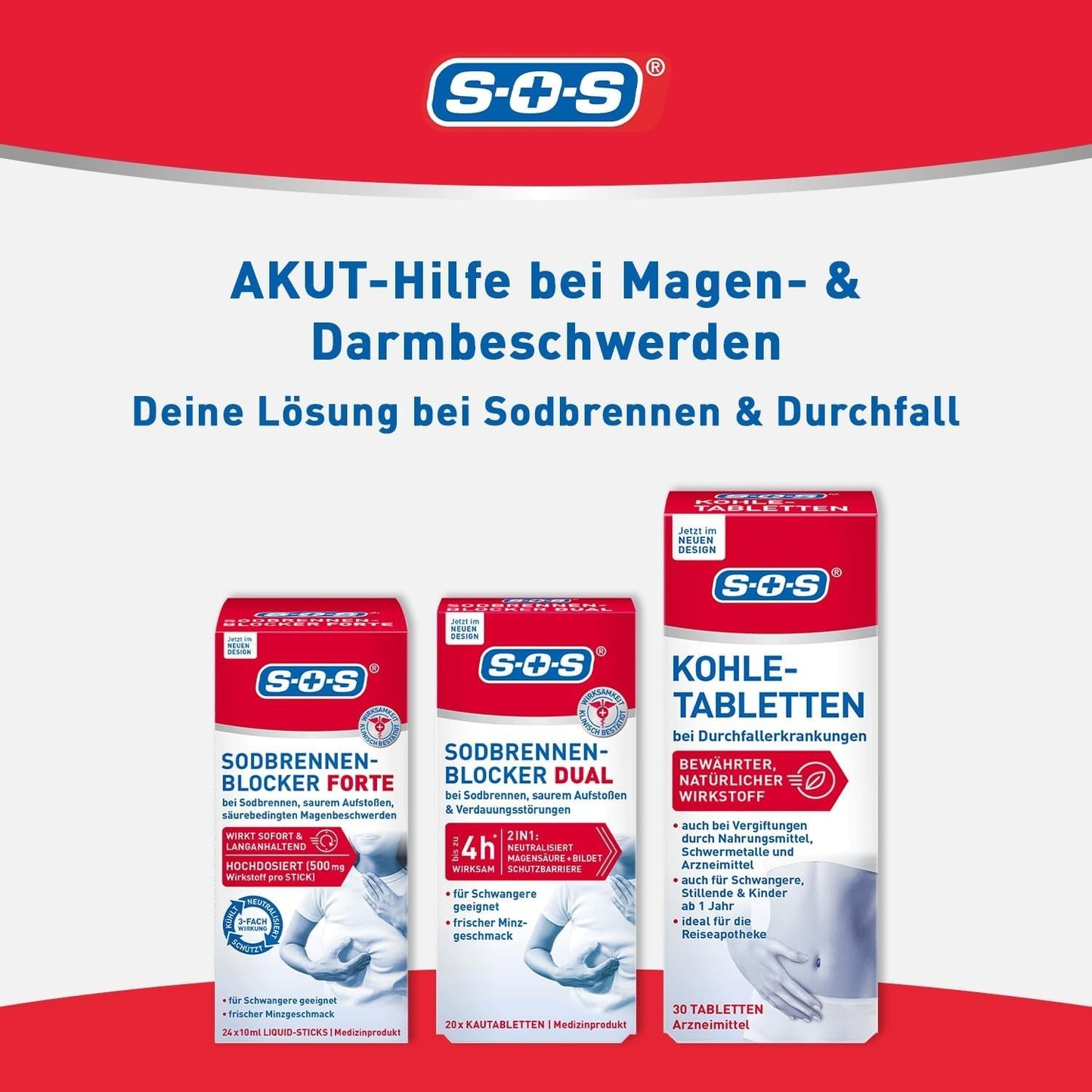 SOS grēmas bloķētājs DUAL košļājamās tabletes, 1 x 20 tabletes, jaunas un aizzīmogotas