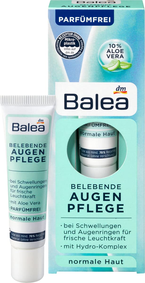 Augencreme belebend | mit Aloe Vera und Hydrokomplex | spendet der empfindlichen Haut um Ihre Augen intensiv und pflegt sie sanft| 15ml