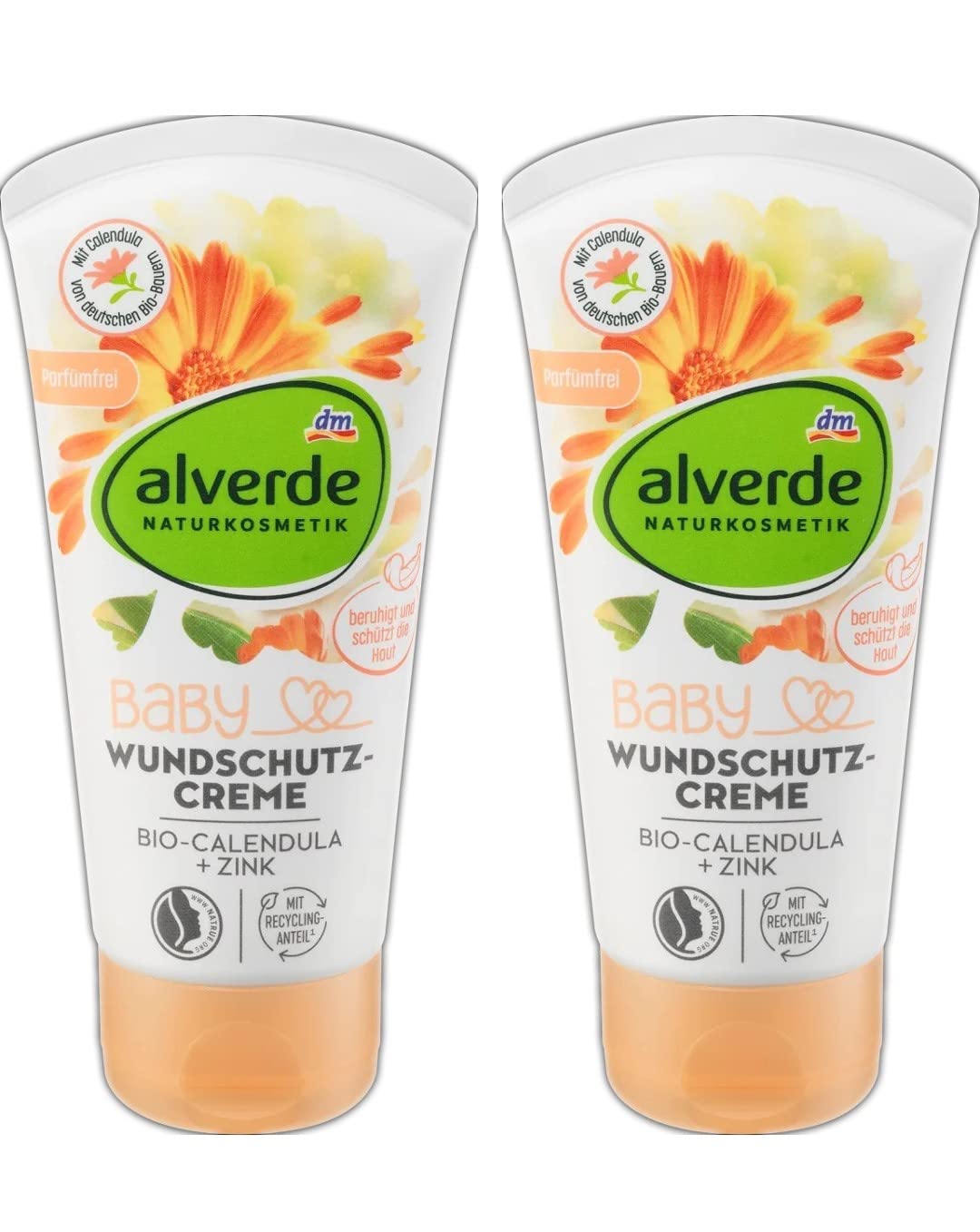 Alverde Naturkosmetik Wundschutzcreme Bio-Calendula, 2x75 ml