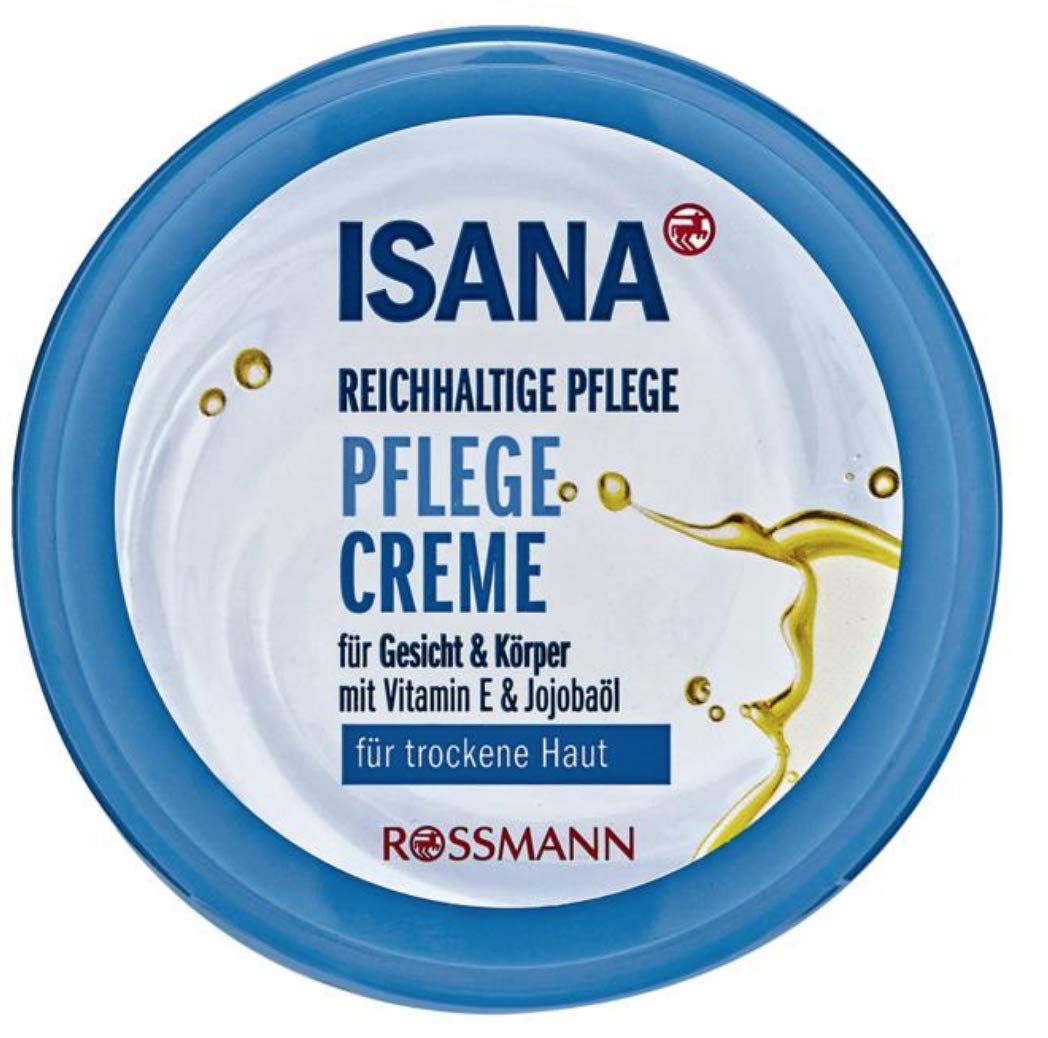 Pflegecreme reichhaltige Pflege - für trockene Haut, für Gesicht & Körper, mit Vitamin E & Jojobaöl - 200 ml