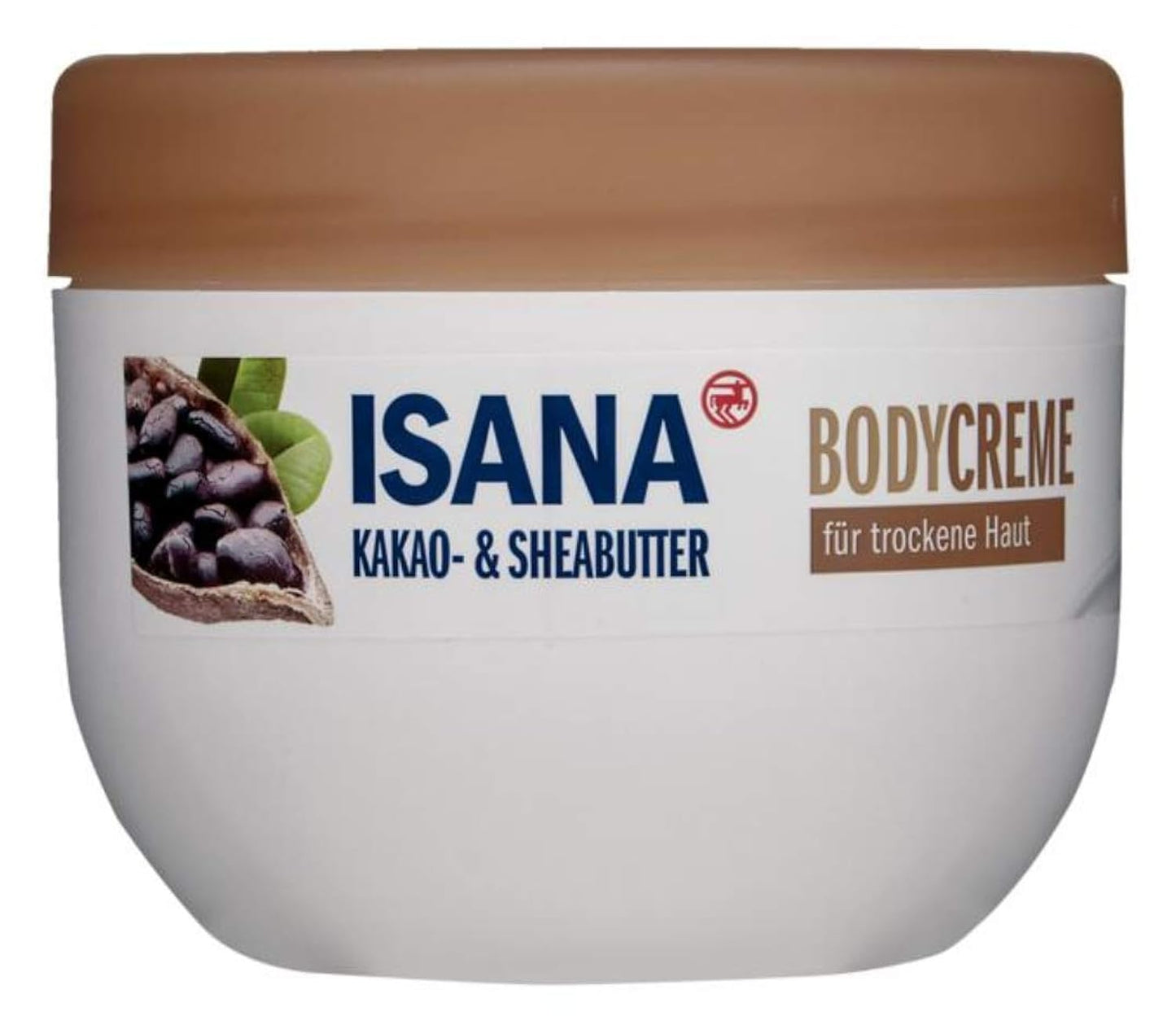 Isana Body Creme Kakao- & Sheabutter, Für trockene Haut, Pflegende Feuchtigkeitscreme, 500 ml