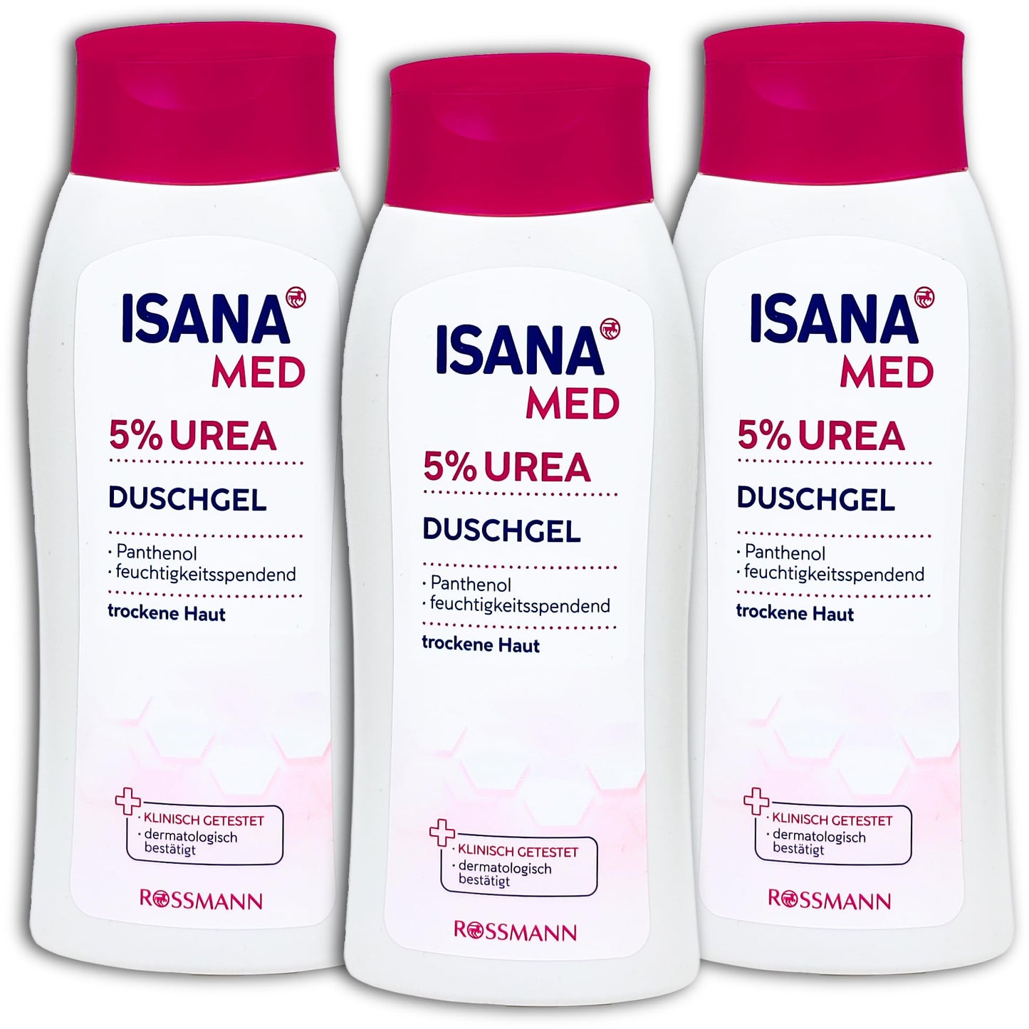 3 er Pack ISANA MED Duschge Urea 3x 250 ml