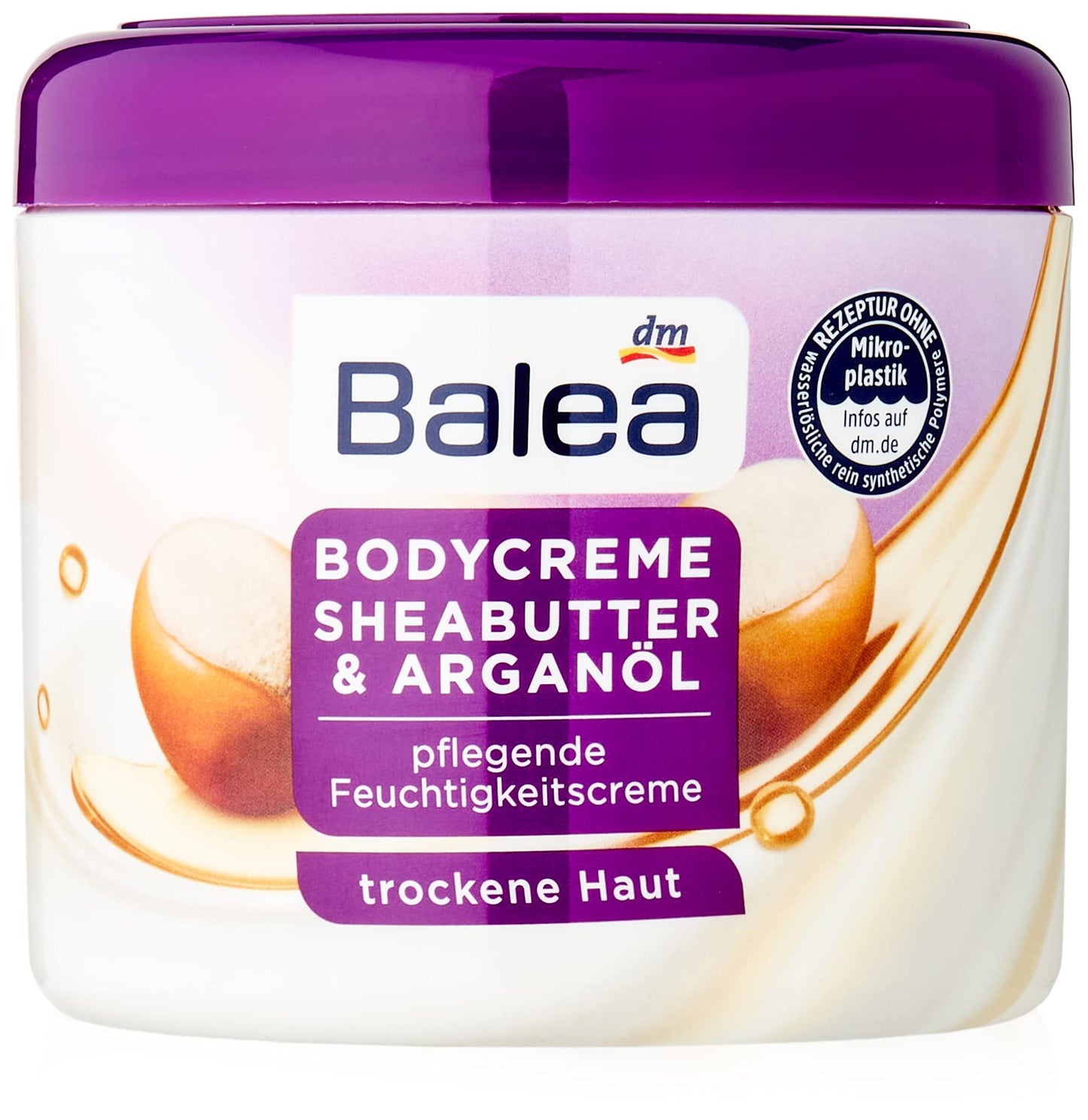 Balea Bodycreme Sheabutter mit wertvollem Arganöl für Trockenne Haut (500ml)