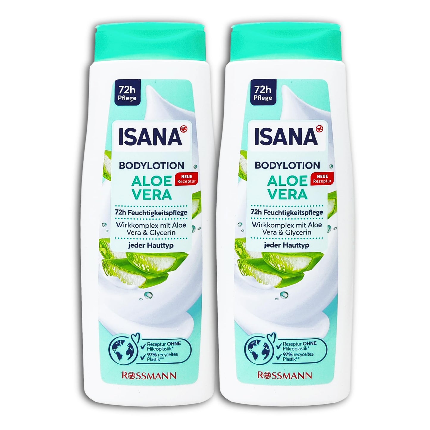 2 er Pack ISANA Bodylotion Aloe Vera 2 x 400 ml