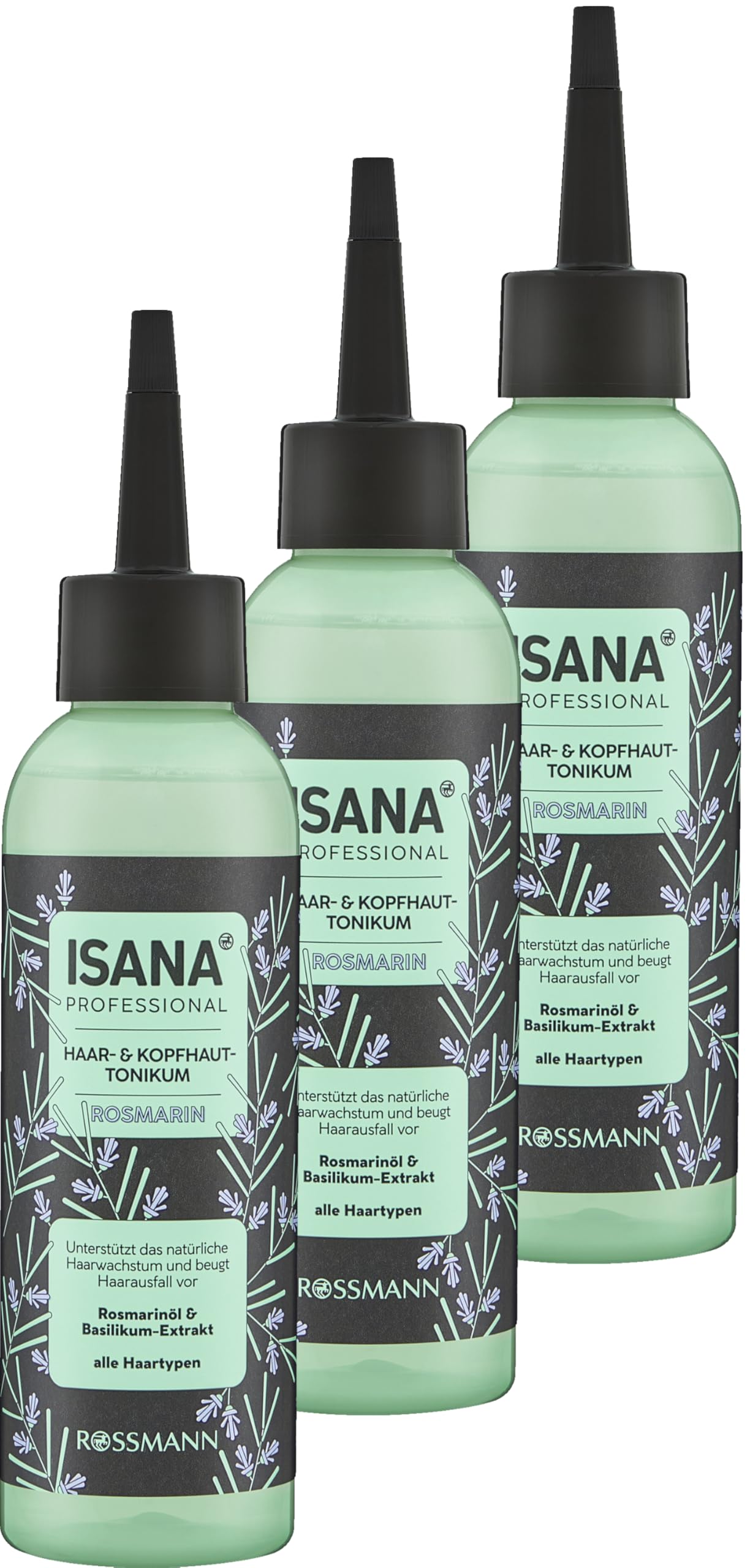 ISANA PROFESSIONAL Haar & Kopfhaut Tonikum Rosmarin, 150 ml Flasche - Unterstützt das natürliche Haarwachstum, beugt Haarausfall vor - Für alle Haartypen