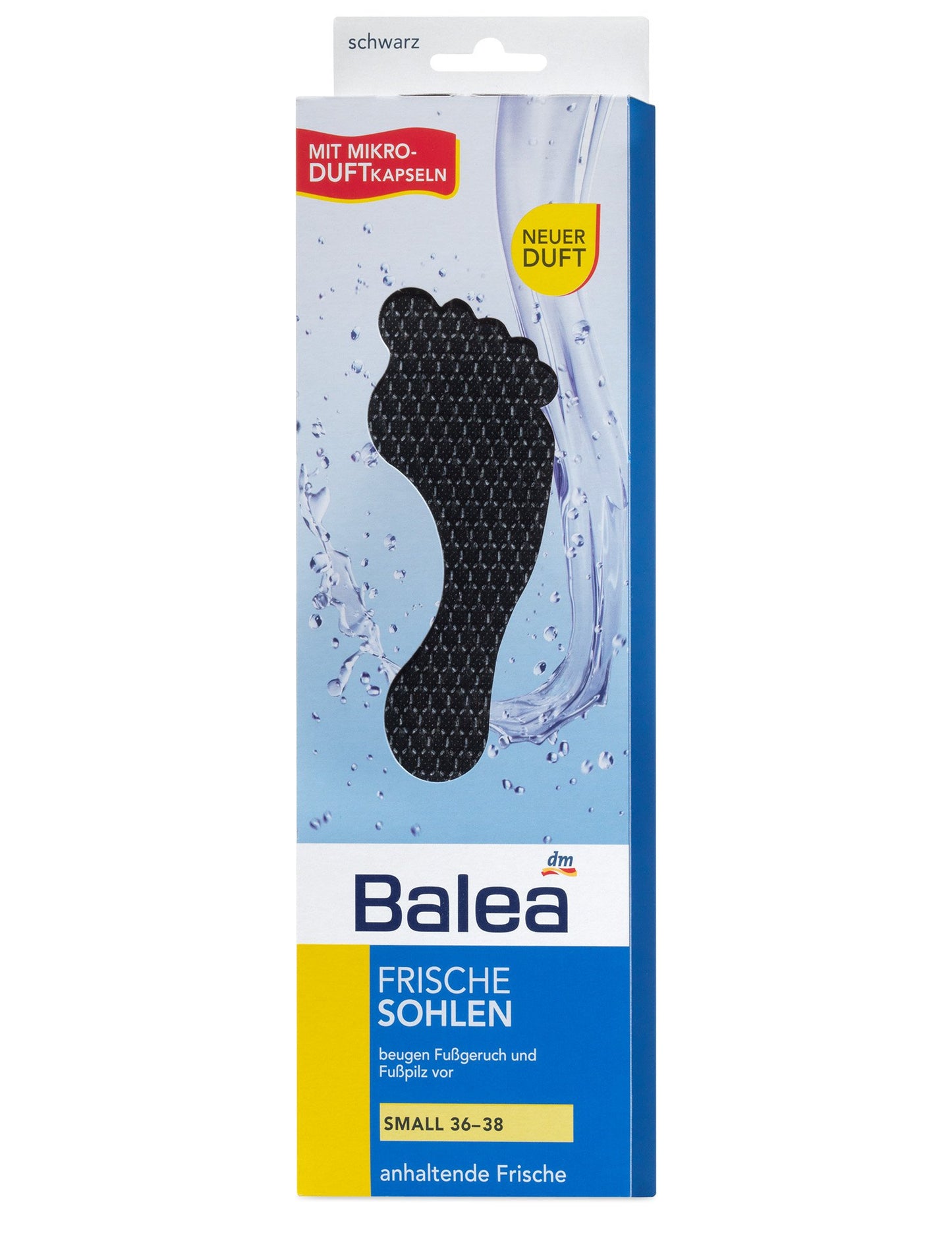 نعلات Balea Fresh سوداء صغيرة، عبوتان (2 × 16 قطعة)