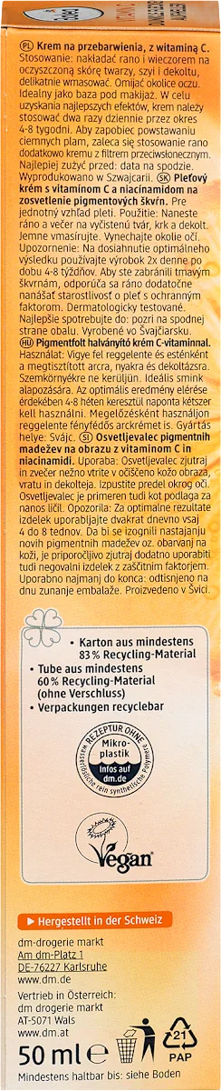 BALEA dunkle Flecken Aufheller, wirksam gegen Pigmentflecken mit Vitamin C, 50ml