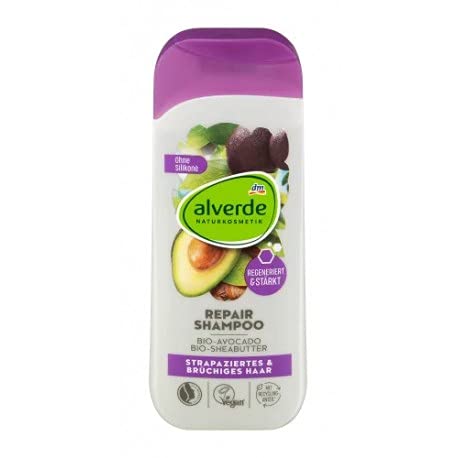 Alverde Repair Bio-Shampoo mit Trauben und Avocados für gesundes Haar, 200 ml