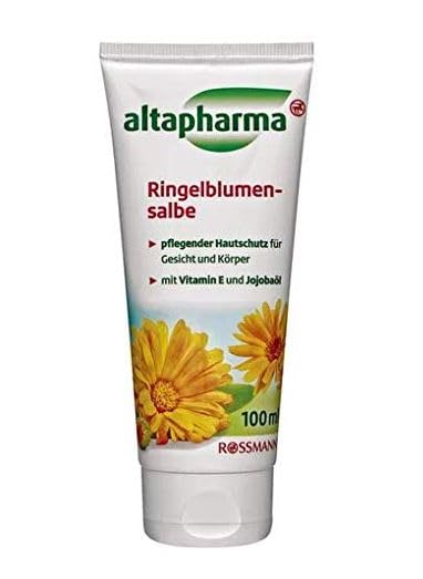 Altapharmna Ringelblumensalbe, Pflegender Hautschutz für Gesicht und Körper, mit Vitamin E und Jojobaöl, 100 ml