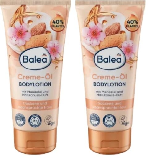 Balea Bodylotion Creme-Öl Mandelöl & Marulanuss-Duft, 2x200 ml