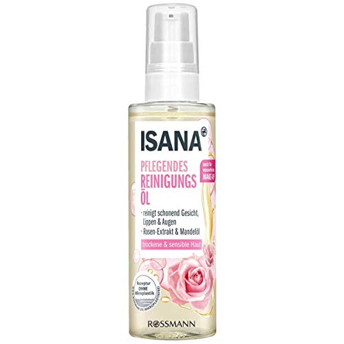 ISANA pflegendes Reinigungsöl - für Gesicht, Lippen und Augen - für trockene & sensible Haut - 100 mL