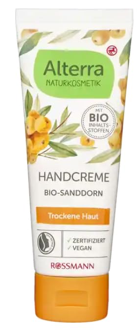 Alterra Handcreme Bio-Sanddorn & Bio-Arganöl, 75 ml