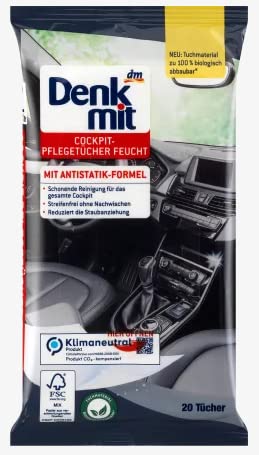 Denkmit mitrās automašīnas kopšanas salvetes, 1 x 20 gab.