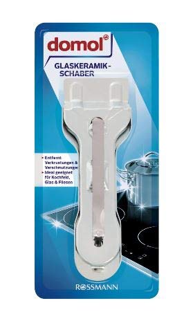Glaskeramikschaber - Entfernt Verkrustungen und Verschmutzungen - Ideal für Kochfeld, Glas und Fliesen - 1 Stück