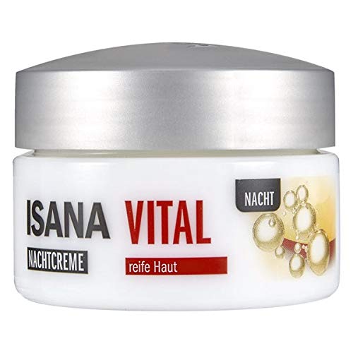 ISANA Vital Nachtcreme mit Arganöl, Vitamin E & Hyaluron - 50 mL