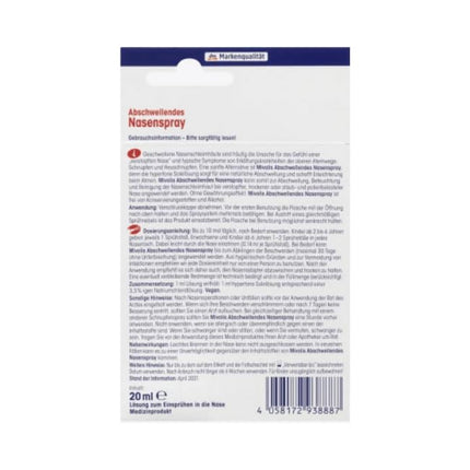 DAS gesunde PLUS dekongestants deguna aerosols, 20 ml medicīniskā ierīce