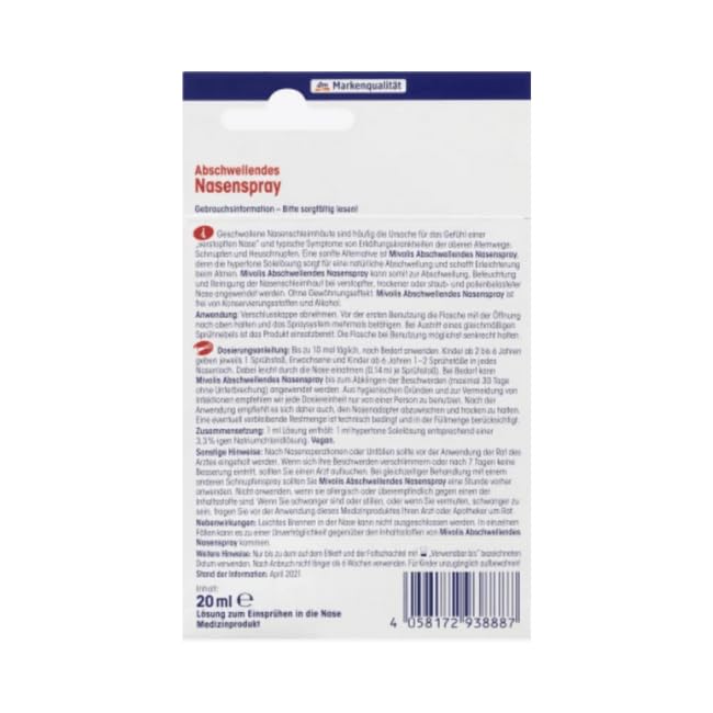 DAS gesunde PLUS Abschwellendes Nasenspray, 20 ml Medizinprodukt