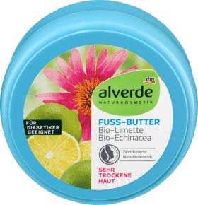 alverde NATURKOSMETIK Fußbutter Limette Echinacea, 1 x 200 ml