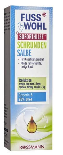 Schrunden Salbe Soforthilfe - Pflege für verhornte und rissige Haut - Mit Glycerin & 25% Urea - 75 ml
