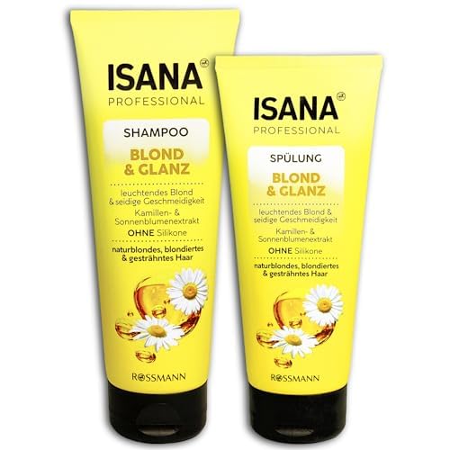 Isana Haarpflegeset Blond & Glanz 250ml Shampoo + 200 ml Spülung