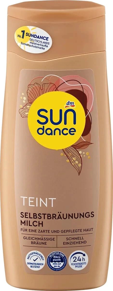 Sundance Selbstbräuner Milch Teint, Mikroplastikfrei, Ohne wasserlösliche synthetische Polymere, 200 ml
