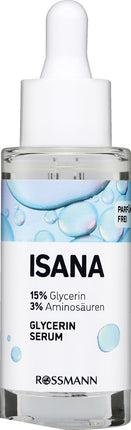 ISANA glicerīna serums, 30 ml pudele - reģenerējošs un mitrinošs - ideāli piemērots sausai ādai