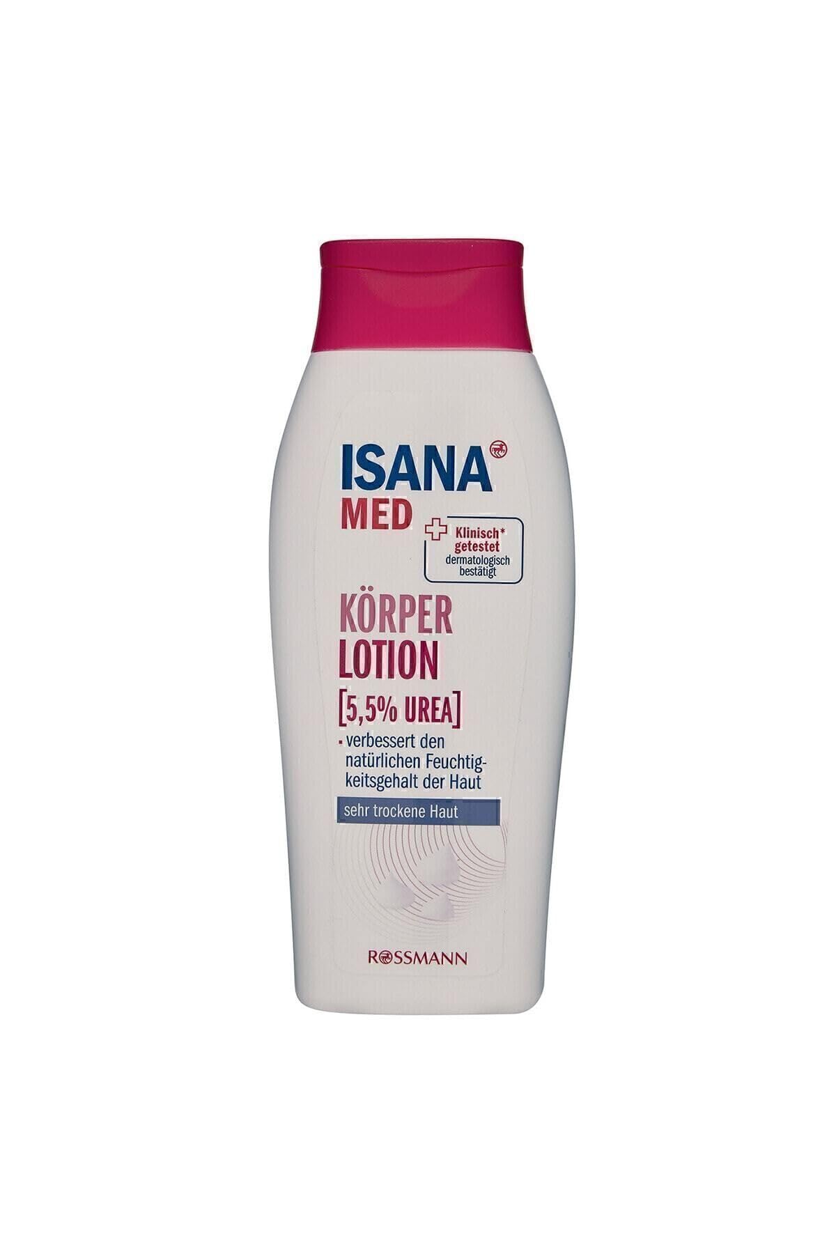 ISANA MED Körperlotion (5,5 % Urea) – Feuchtigkeitspflege für sehr trockene Haut, mit Panthenol & Allantoin, Mikrobiom Balance, beruhigend & glättend, ohne Mikroplastik, 250 ml