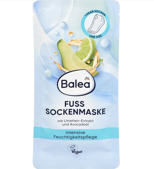 Balea - Fuss Socken Maske - mit Limette-Extrakt und Avocadoöl