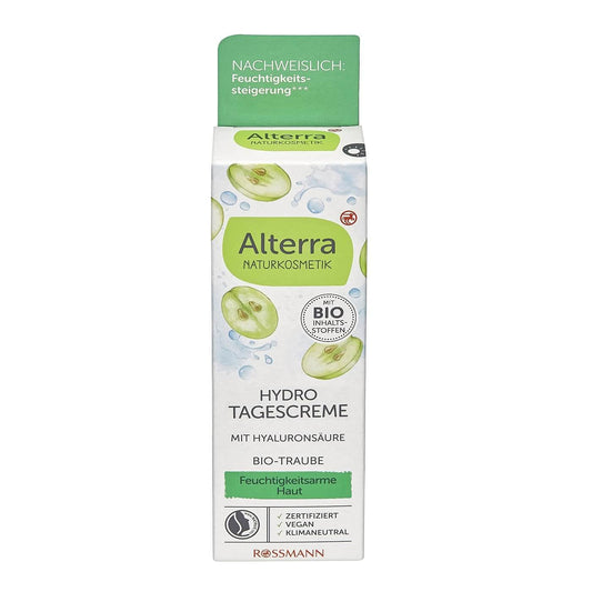 Alterra Hydro Tagescreme Bio-Traube & Bio-Weisser Tee, 50 ml