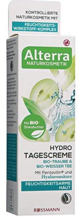 Alterra Hydro Tagescreme Bio-Traube mit Penravitin® & Hyalauronsäure, für feuchtigkeitsarme Haut, 50 ml