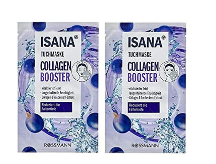 ISANA kolagēna pastiprinātāja sejas maska ​​(2 iepakojumi)