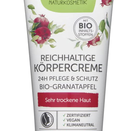 كريم الجسم ألتيرا ريتش بالرمان العضوي وزبدة الشيا العضوية - للبشرة الجافة جدًا - 200 مل