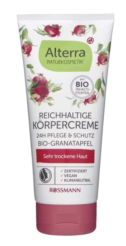 Alterra Reichhaltige Körpercreme Bio-Granatapfel & Bio-Sheabutter - Für sehr trockene Haut - 200 ml