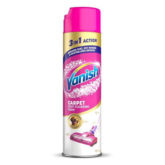 Vanish Teppich- und Polsterreiniger, Kraftschaum, Shampoo für großflächige Reinigung, 650ml