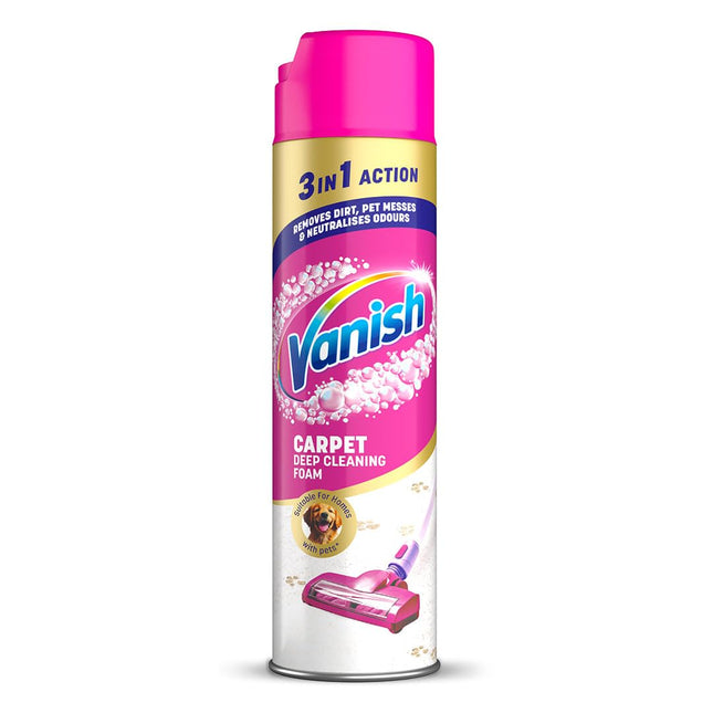 Vanish paklāju un mīksto mēbeļu tīrīšanas līdzeklis, spēcīgas putas, šampūns lielu platību tīrīšanai, 650ml