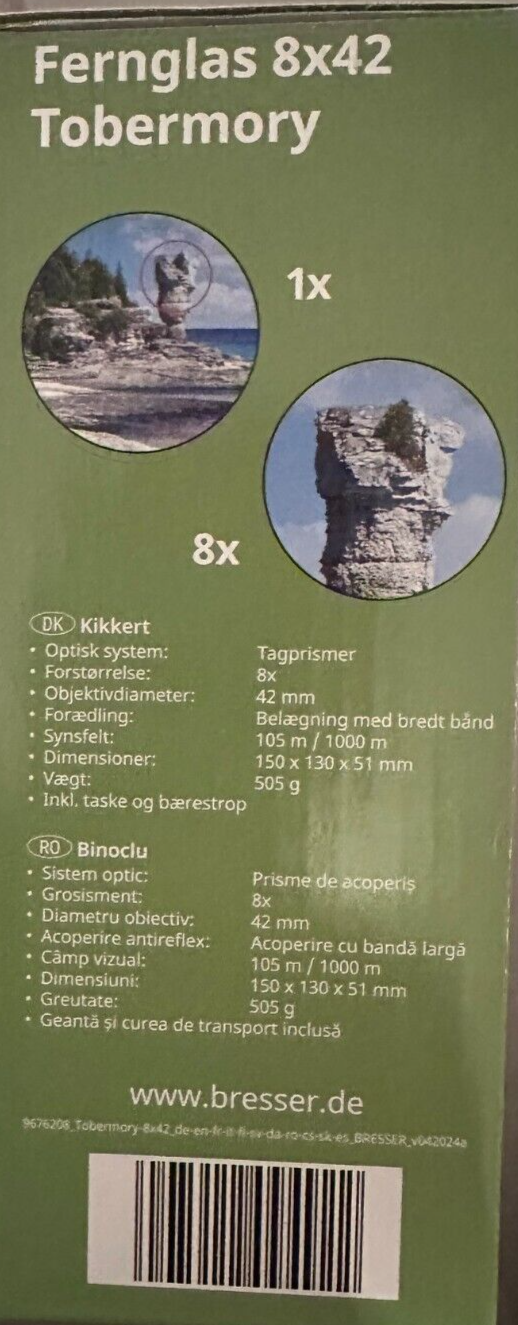 BRESSER Fernglas Tobermory 8x42, neu&ovp